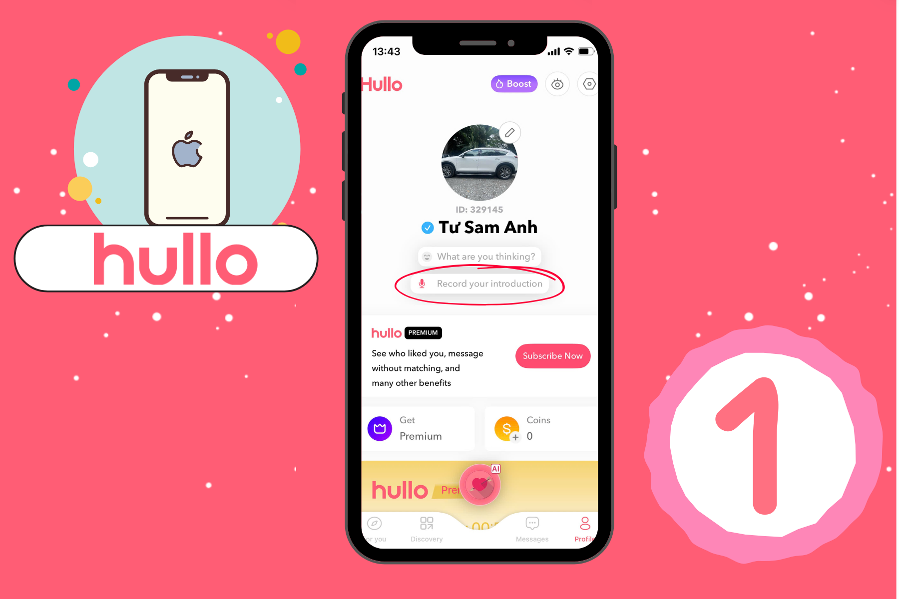 Hullo voice ios step 1