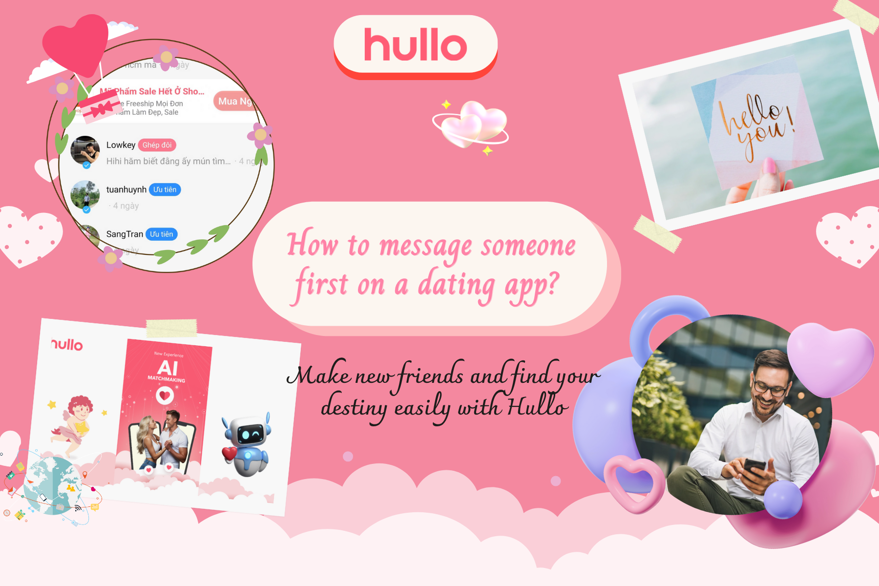 How to message someone first on a dating app