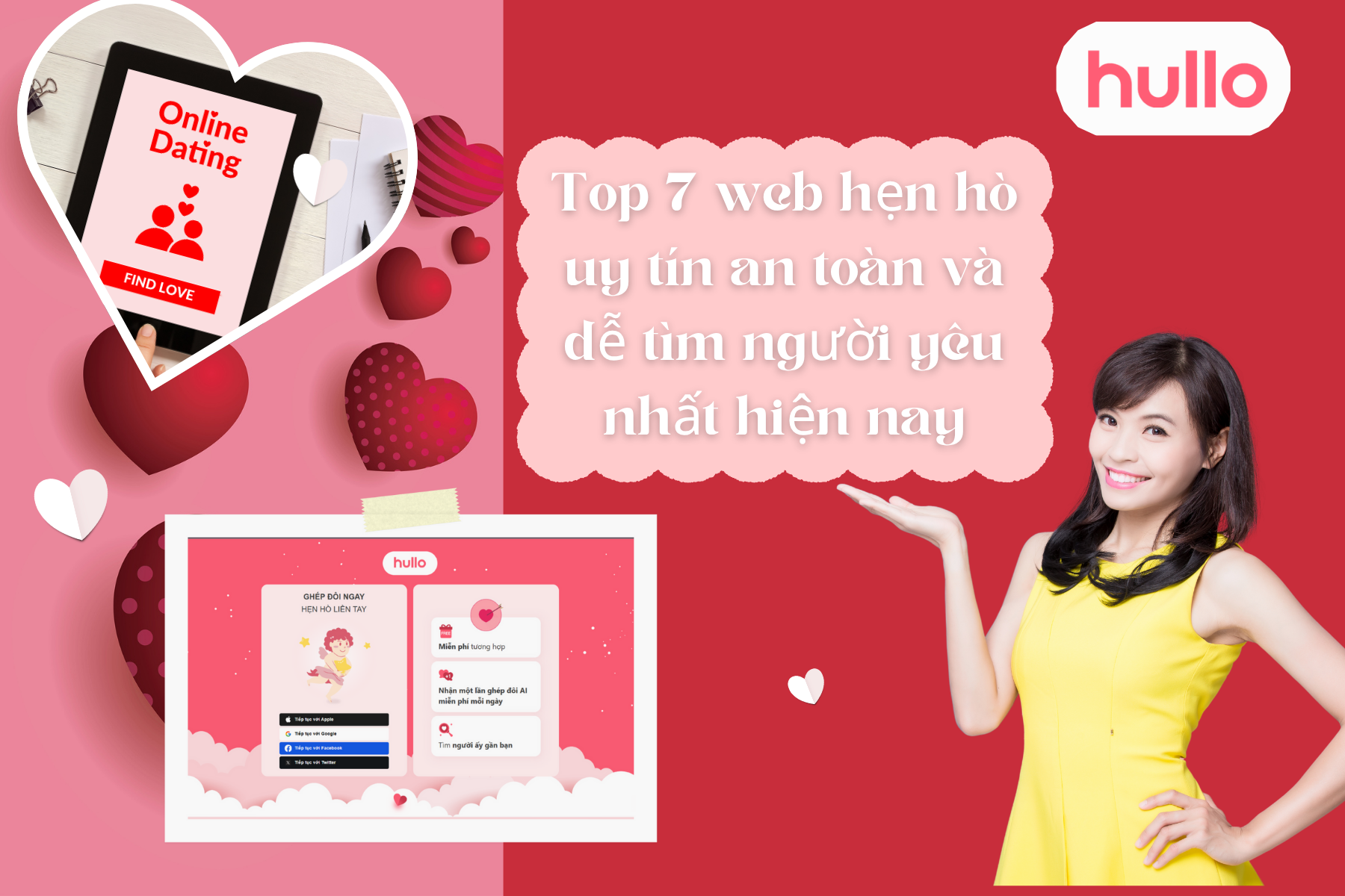 Top 7 web hẹn hò uy tín an toàn và dễ tìm người yêu nhất hiện nay