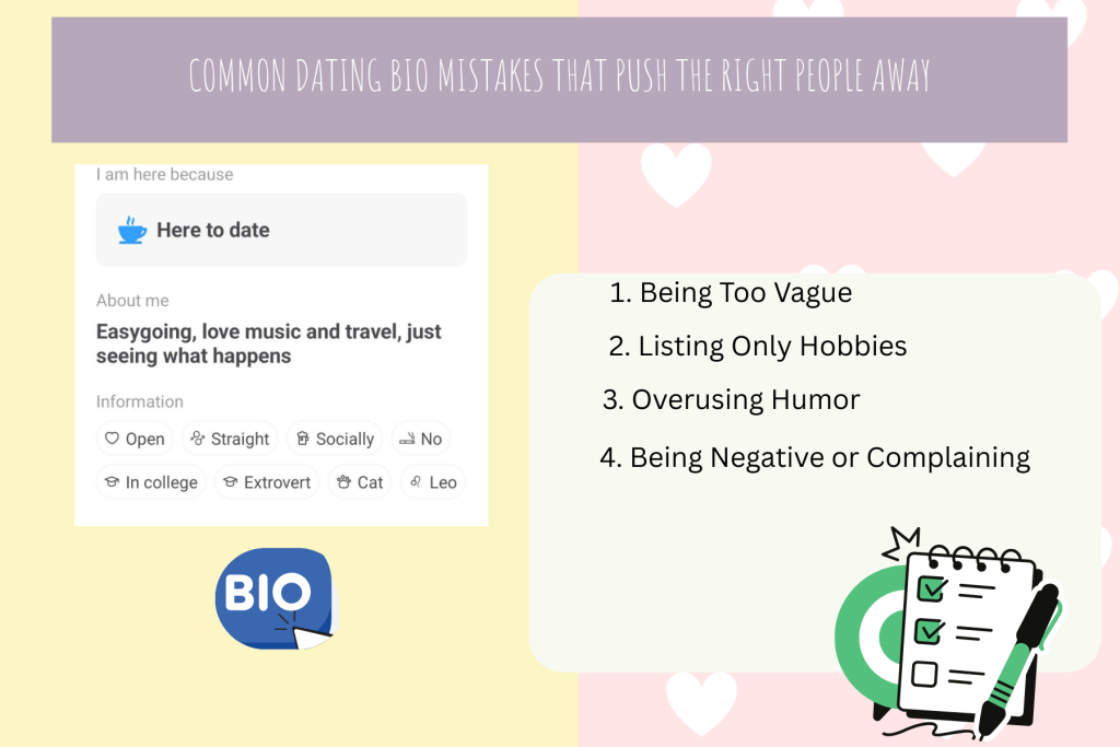 Common Dating Bio Mistakes That Push the Right People Away