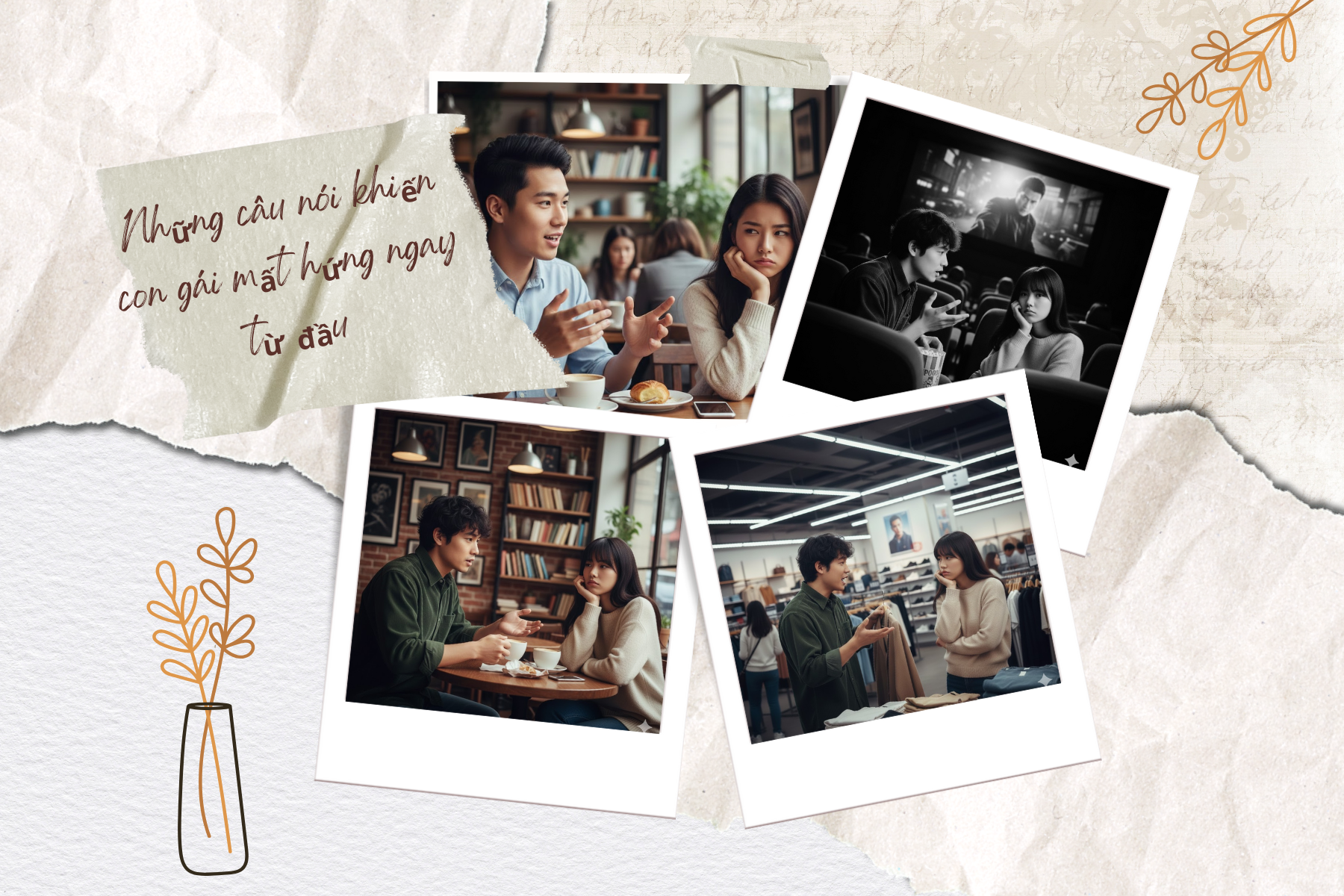 Những câu nói khiến con gái mất hứng ngay từ đầu