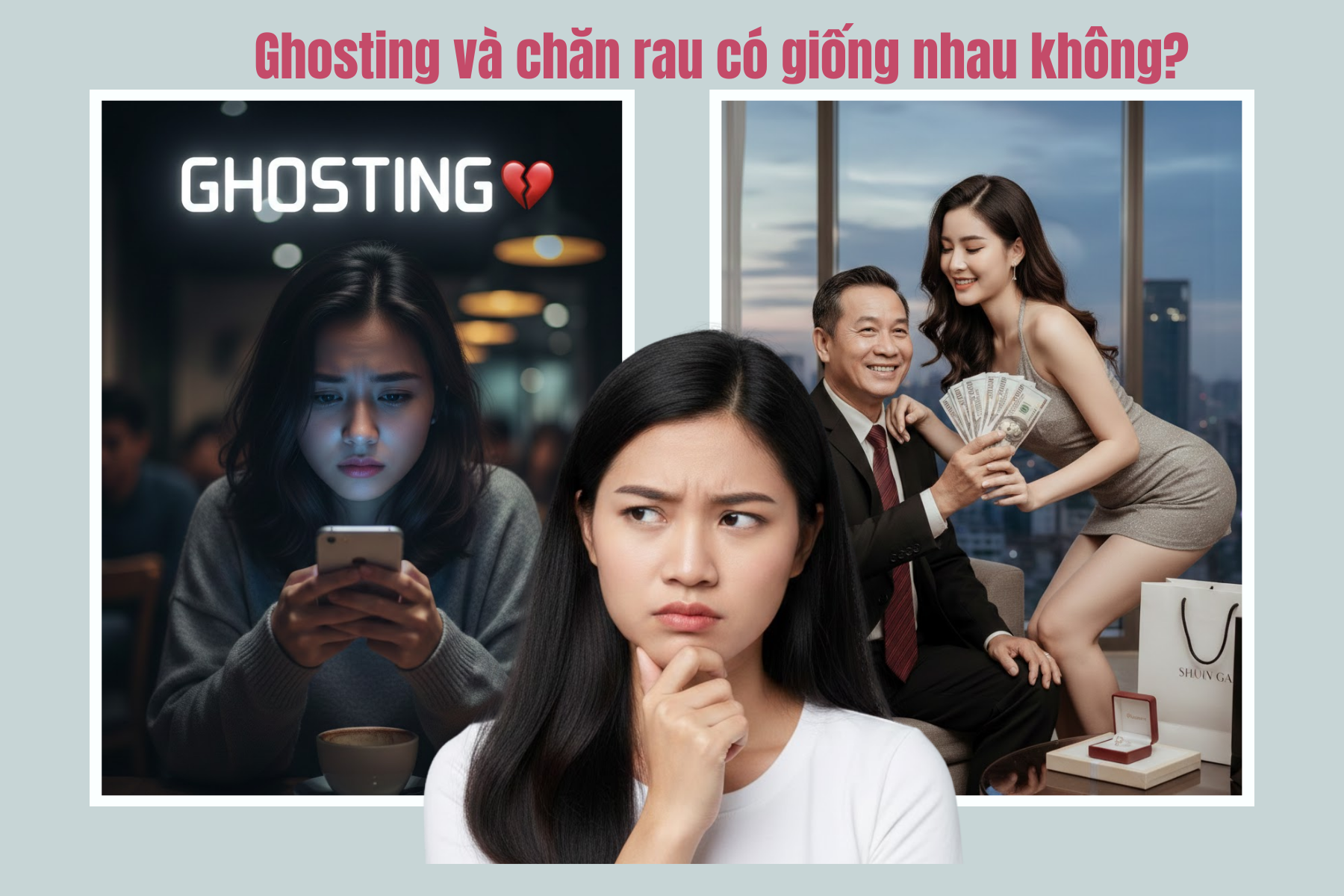 Ghosting và chăn rau có giống nhau không