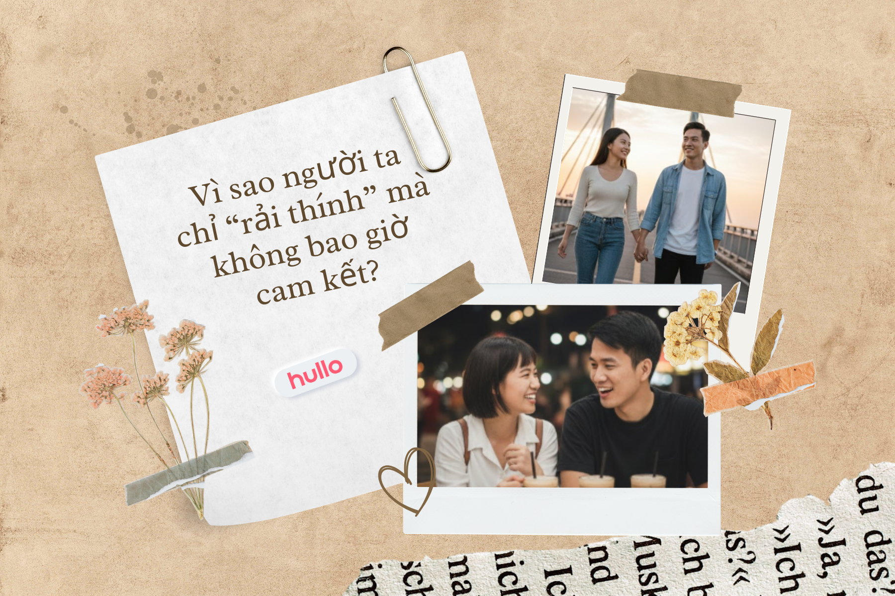 Vì sao người ta chỉ “rải thính” mà không bao giờ cam kết